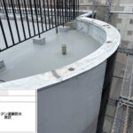 平野区　屋上・塔屋　塩ビシート、ウレタン複合防水工事 工事写真
