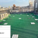 平野区　屋上・塔屋　塩ビシート、ウレタン複合防水工事 工事写真