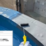 平野区　屋上・塔屋　塩ビシート、ウレタン複合防水工事 工事写真