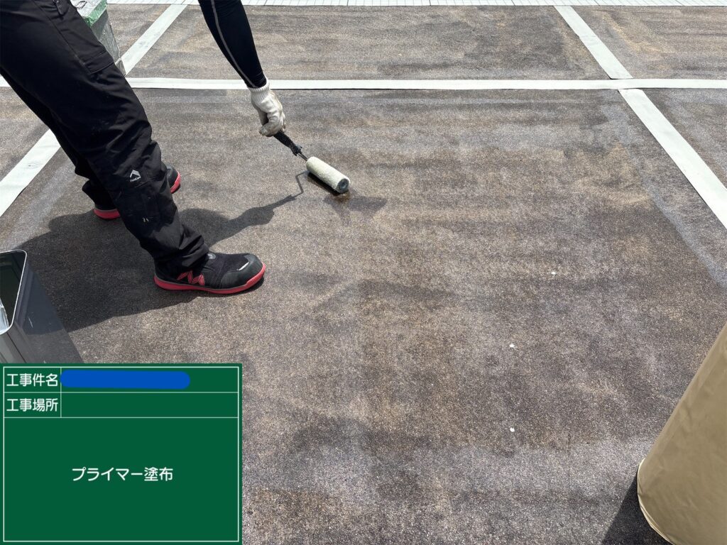 天王寺区ビル　屋上防水 工事写真