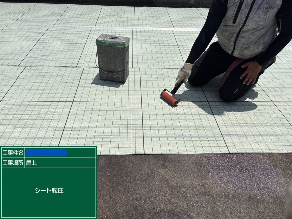 天王寺区ビル　屋上防水 工事写真