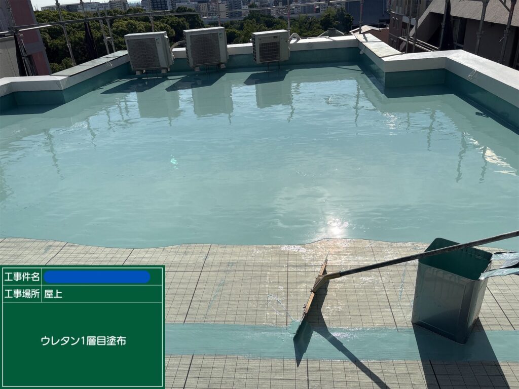 天王寺区ビル　屋上防水 工事写真