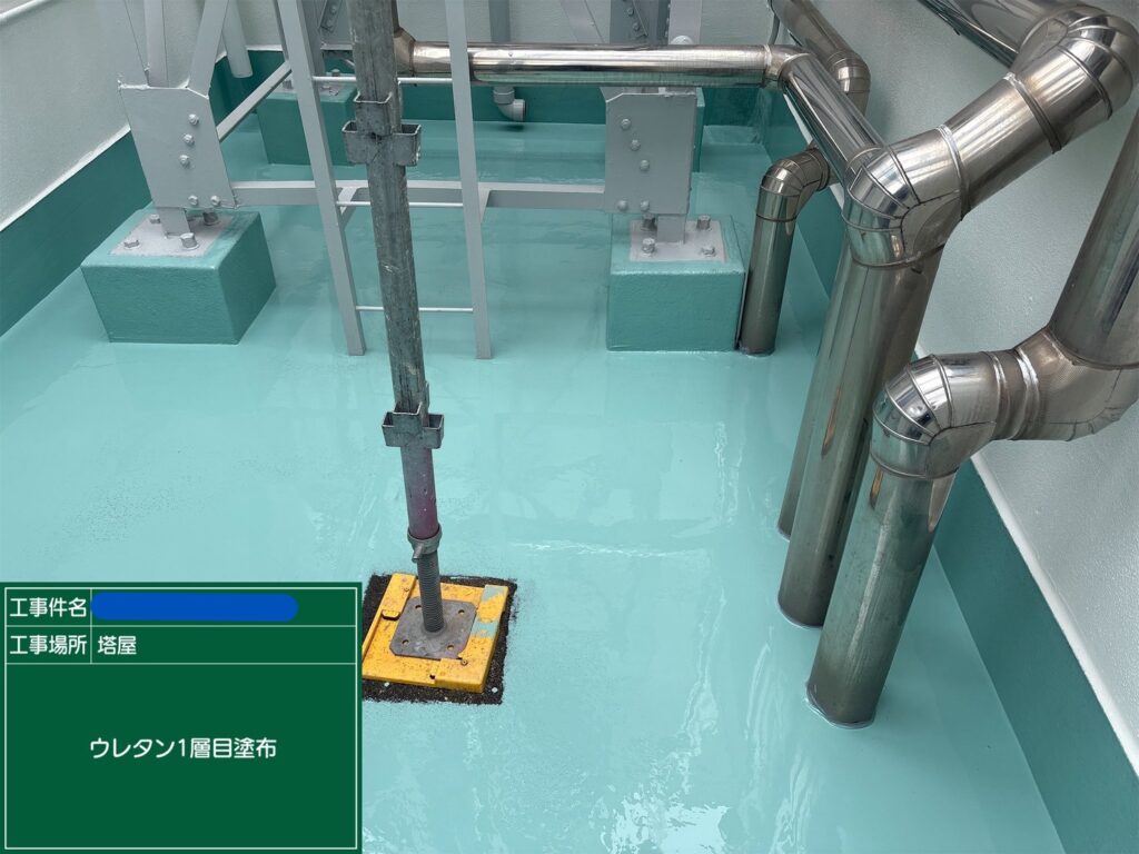 天王寺区ビル　屋上防水 工事写真