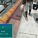 川西市　ビル屋上　ウレタン防水 工事写真