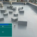 川西市　ビル屋上　ウレタン防水 工事写真