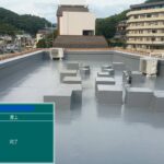 川西市　ビル屋上　ウレタン防水 工事写真