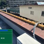 川西市　ビル屋上　ウレタン防水 工事写真