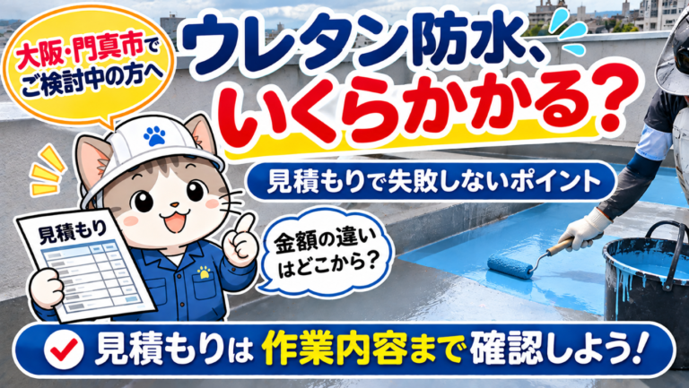 大阪・門真市のウレタン防水いくらかかる?|見積もりの見方も解説